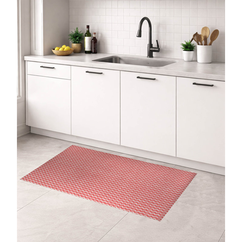 Tapis de cuisine Byrdhill, Rectangle 3' x 5', Dusty Rose