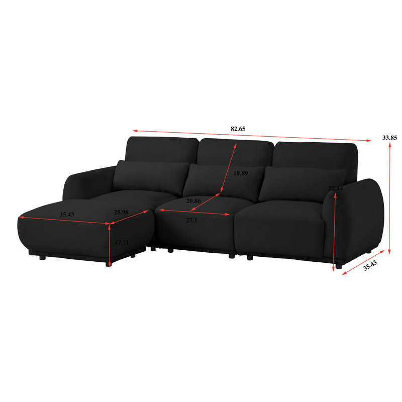 Ballyrobert 4 - Piece Upholstered Sectional