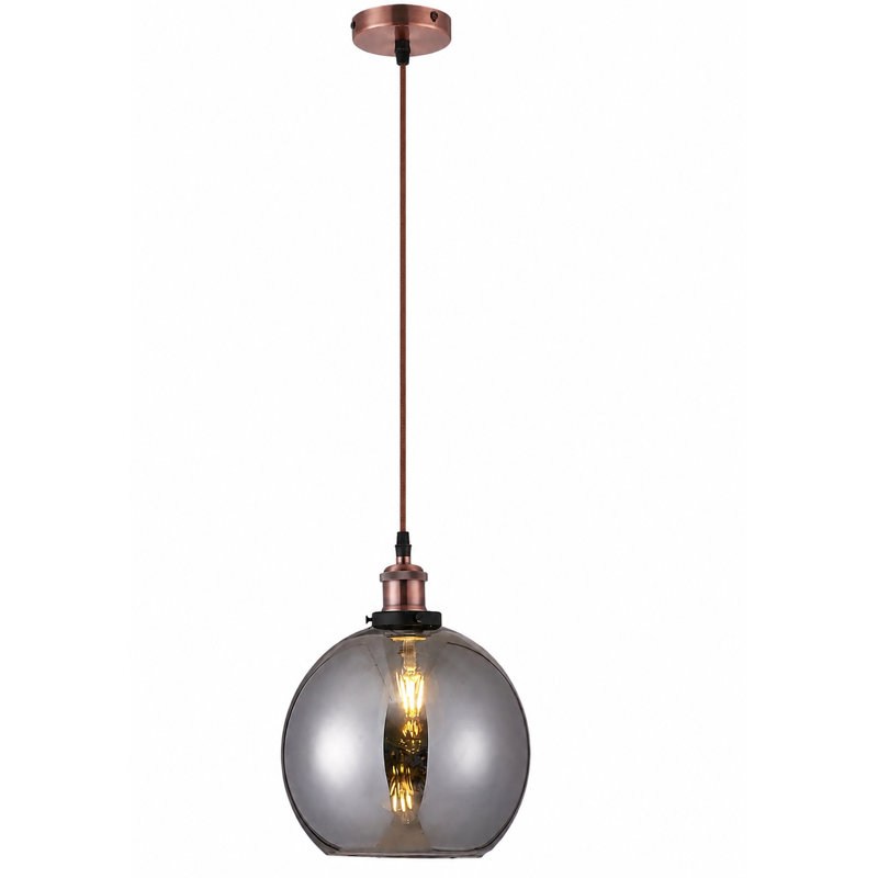 Gaener 1 - Light Glass Sphere Pendant, Smoked