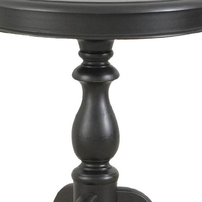 Table de bout à piédestal Hollain, Noir
