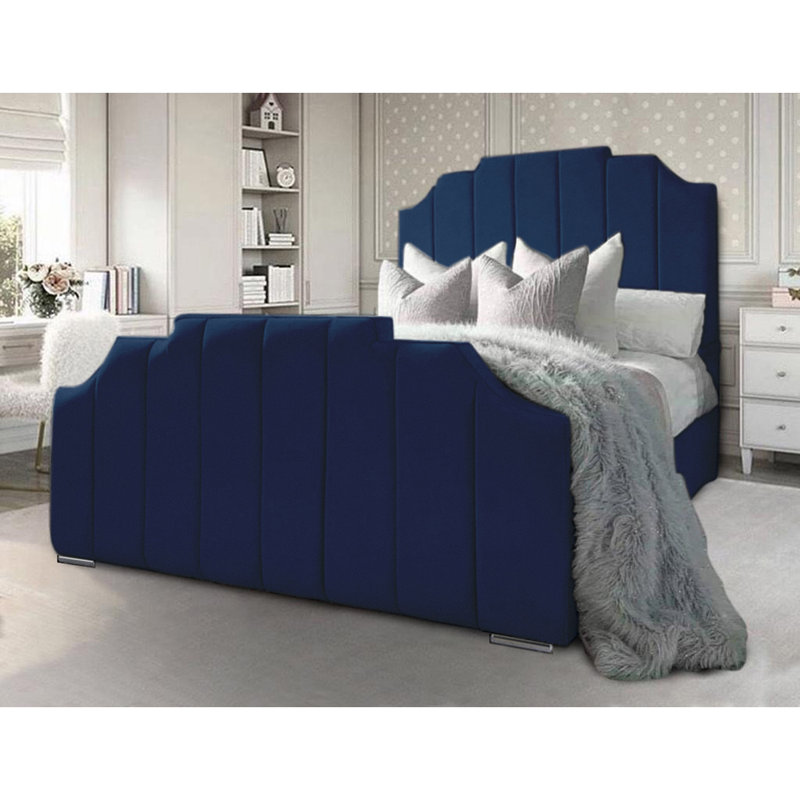 Tyrion Upholstered Bed , Parliament Blue, Single (3')