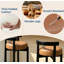 Counter Stool with Solid Wood Frame