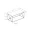 Table basse industrielle de style industriel avec plateau en taupe aspect bois noir