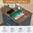 22" Wide Nightstand With Charging Station & 3 Drawers, Modern Fluted Bedside Table For Bedroom, Living Room Or Home Office, Curved Profile Design-1983337503