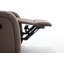 Fauteuil inclinable manuel en similicuir brun