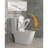 16.5 Inch 1.1/1.6GPF Dual-Flush Skirted Ceramic One Piece Toilet with Siphon Flush for Bathroom