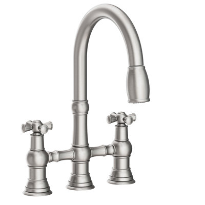 Jacobean Pull Down Kitchen Bridge Faucet