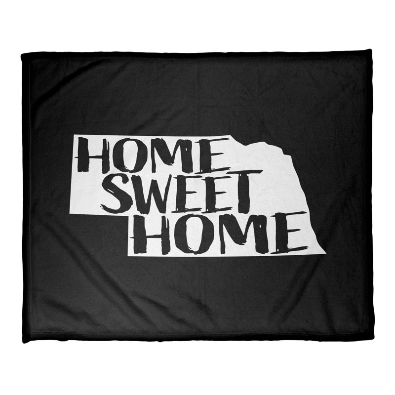 Jeté en polaires pour nebraska home, Noir, l 32,5 po x L 42,5 po