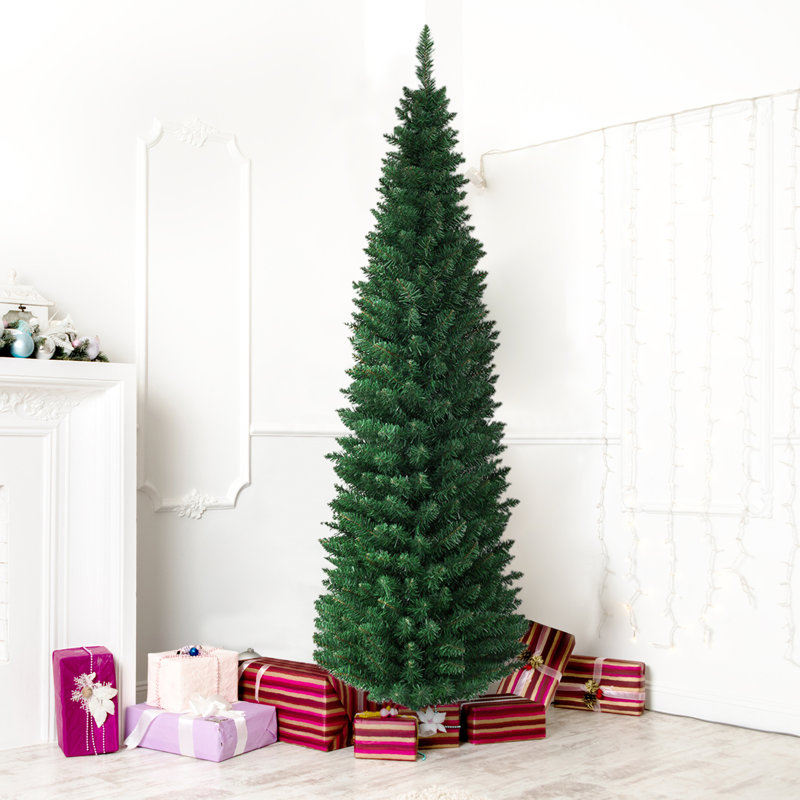 Sapin de Noël vert élancé, H 5 pi