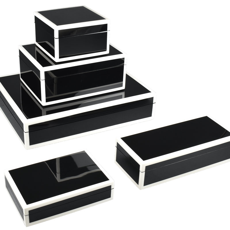 Boîte à cartes à jouer, Noir / blanc