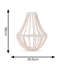 36.5cm H Wood Empire Pendant Shade in White