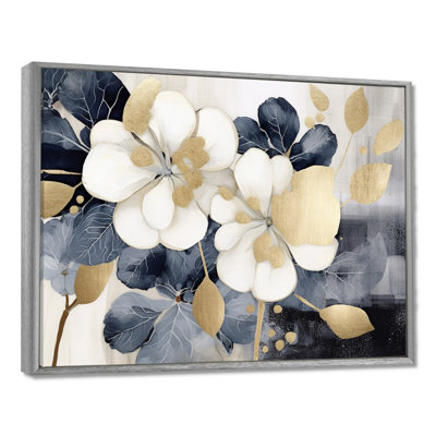 Or blanc hortensia Blooms Heaven II - art mural floral