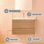 Meuble-lavabo simple mural et flottant avec lavabo en céramique