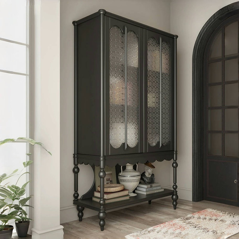 Vitrine simple rétro française, Noir