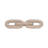 Decorative Object Stone Travertine Chain Link Accent Glam Style for Home Office Bedroom Living Room Decor - 2" Tan