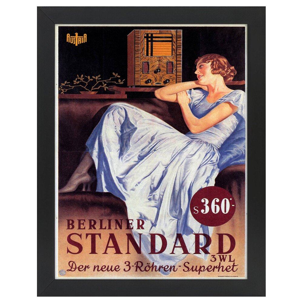 Leinwandbild Vintage Advertising Poster Berliner Standard