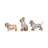 Trinx 3-Pieces Polyresin Cool Dogs Decor Figurines, Gold