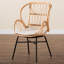 Fauteuil papasan en rotin 21,7 po