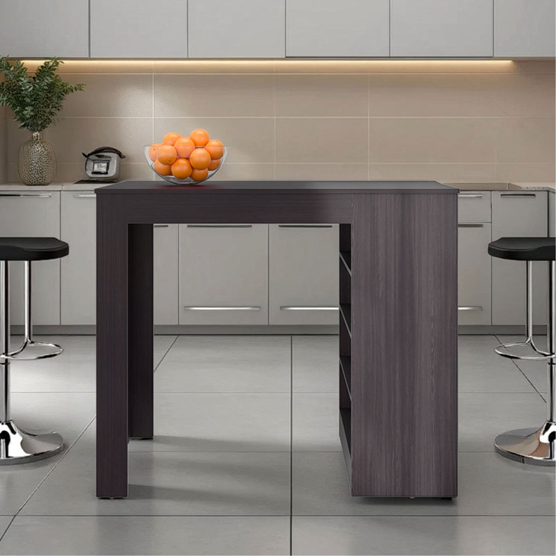 Modern Kitchen Island with Open Storage