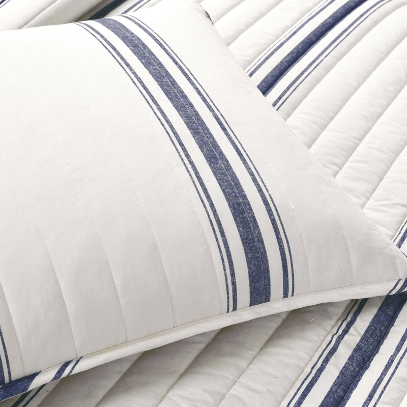 Ensemble d'édredon réversible en coton 3 pièces Apollo, Simple TG, Marine
