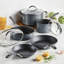 Circulon A1 Series With Scratchdefense Technology Nonstick Induction Pots And Pans Cookware Set, 8 Piece, Graphite