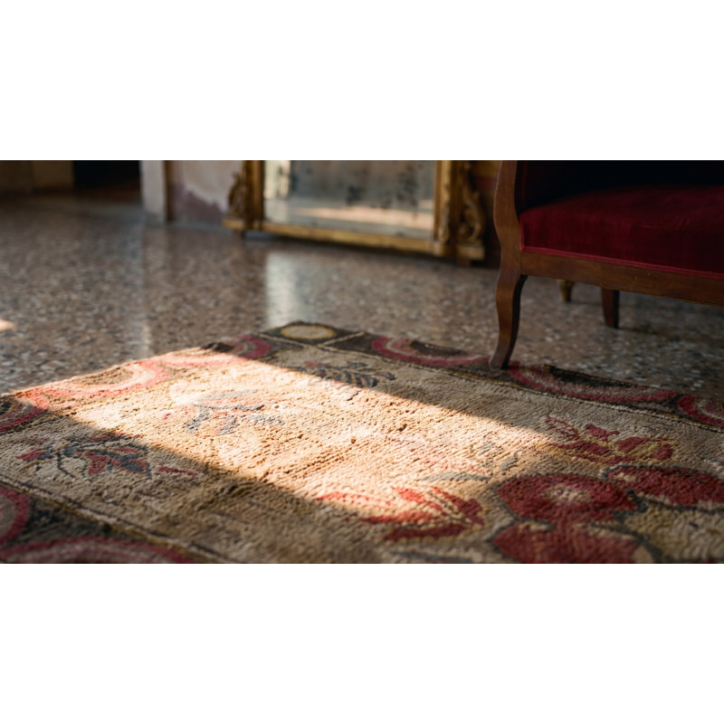 Tapis crocheté floral