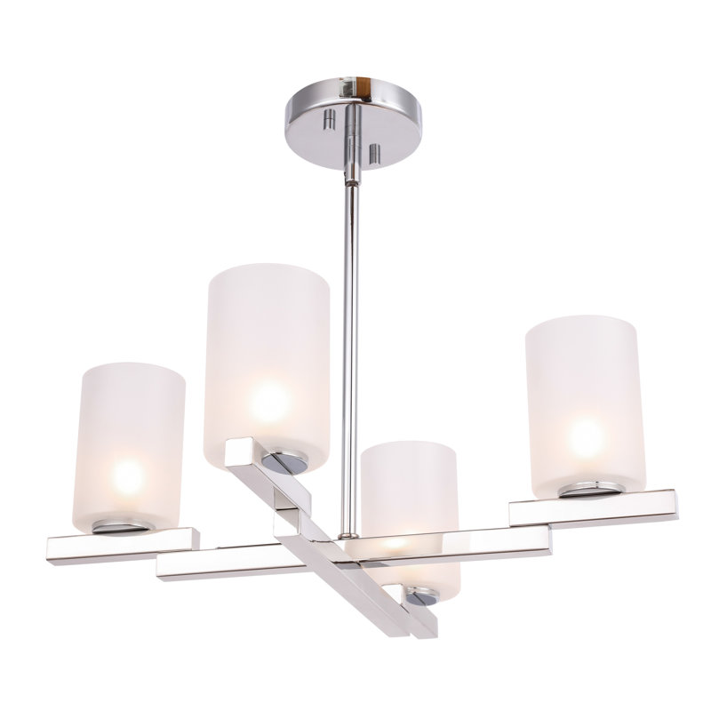 Lustre linéaire moderne Spoutnik à 4 lumières Haslemere, Halogène