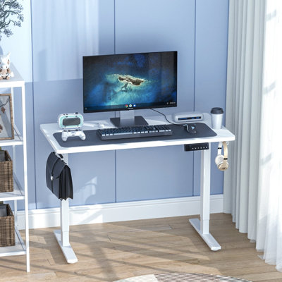 Electric Stand Up Desk Frame, Dual Motor Adjustable Standing Adjustable Base, 2 Stage for Home and Office 