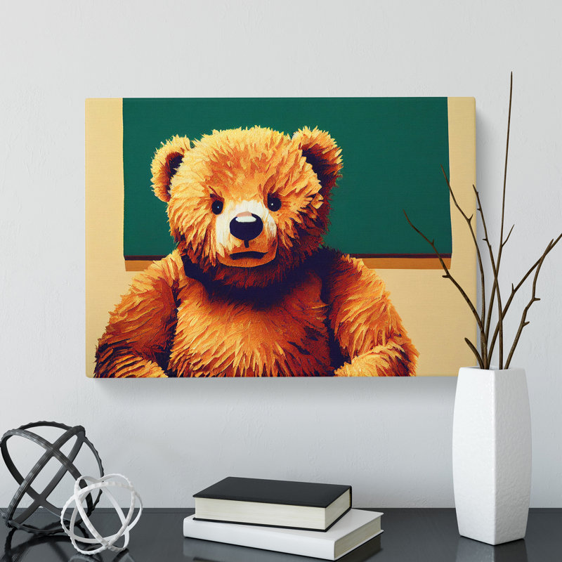 Victorious Teddy Bear - Wrapped Canvas, 40cm H x 60cm W x 3cm D