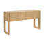 Geometric Carved Console Table With 3 Drawers-2026482898