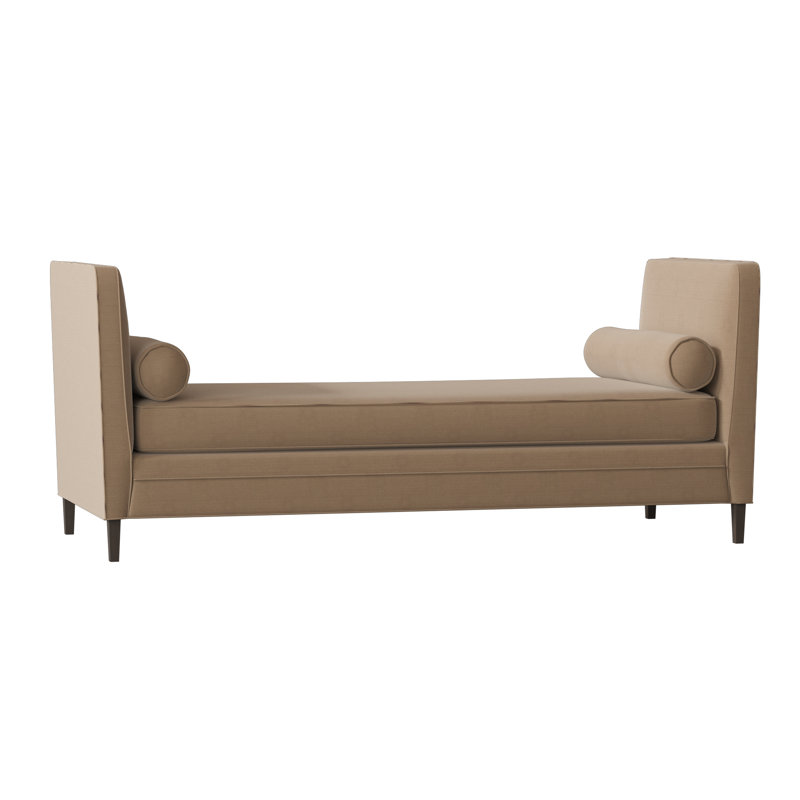 Lydia Upholstered Bench, Bella Black Performance Velvet, Brown Mahogany