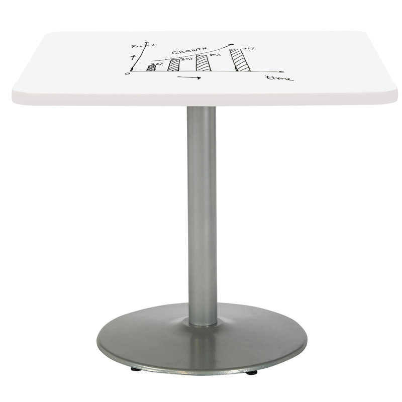 Table carrée pour salle de pause, Argent, H 29 po x L 42 po x l 42 po