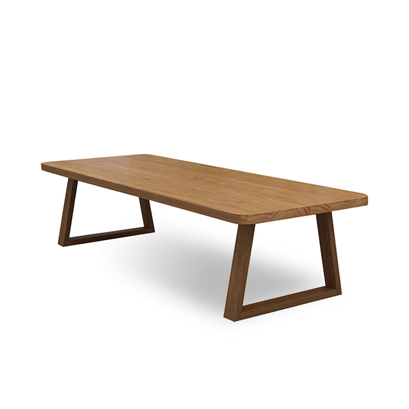 Bureau rectangulaire en bois massif Burlywood, H 29,53 po x l 86,61 po x P 35,43 po