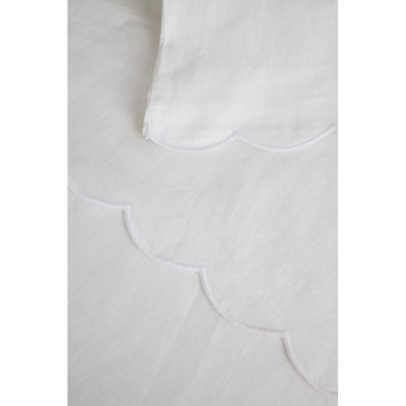 Kelly Linen Pillow Case, Standard Pillowcase Pack, White