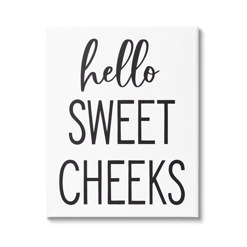 Art mural sur toile Hello Hello Cheek, H 20 po x l 16 po x P 1,5 po