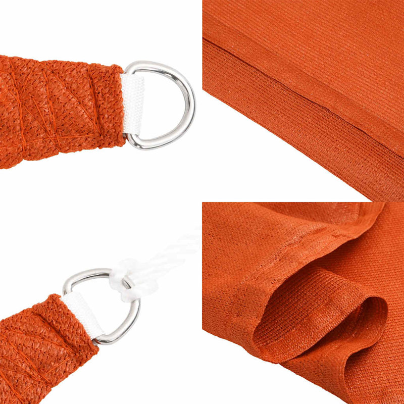  Sunshade Sail 160 G/M² Triangular Orange 5X7x7 M HDPE
