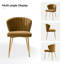 Fauteuil d'appoint moderne en velours avec dossier capitonné H 29 po Leona-749159666