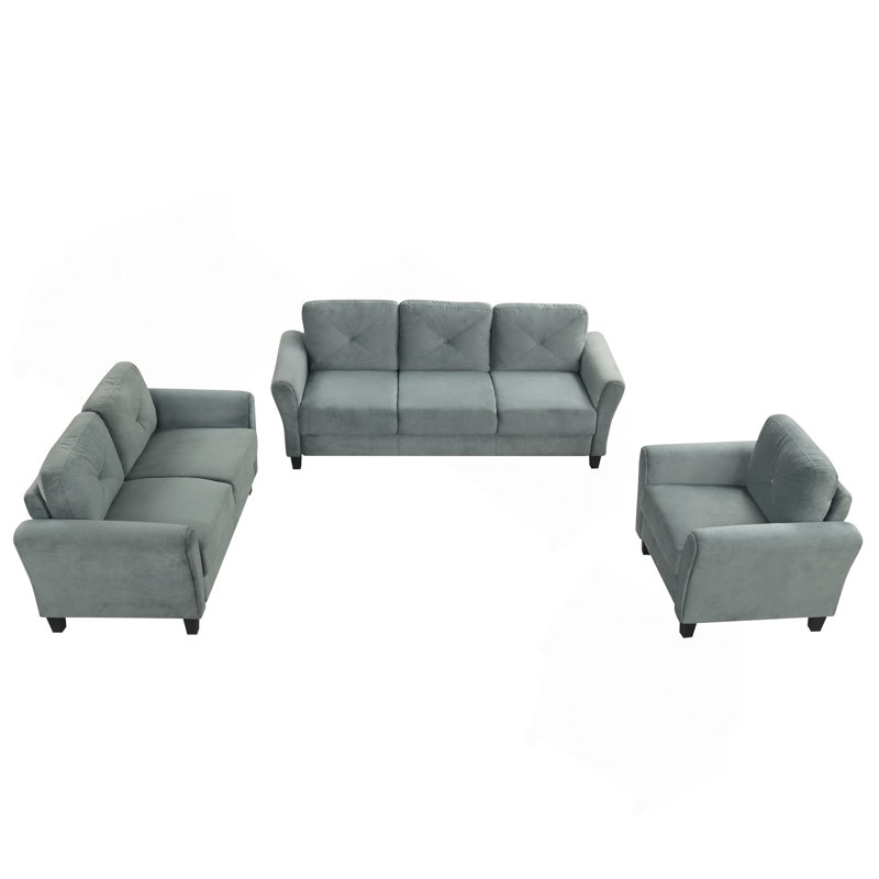 Couch Comfortable Sectional Couches Set 1+2+3, 0.01" H x 0.01" W x 0.01" D, Gray