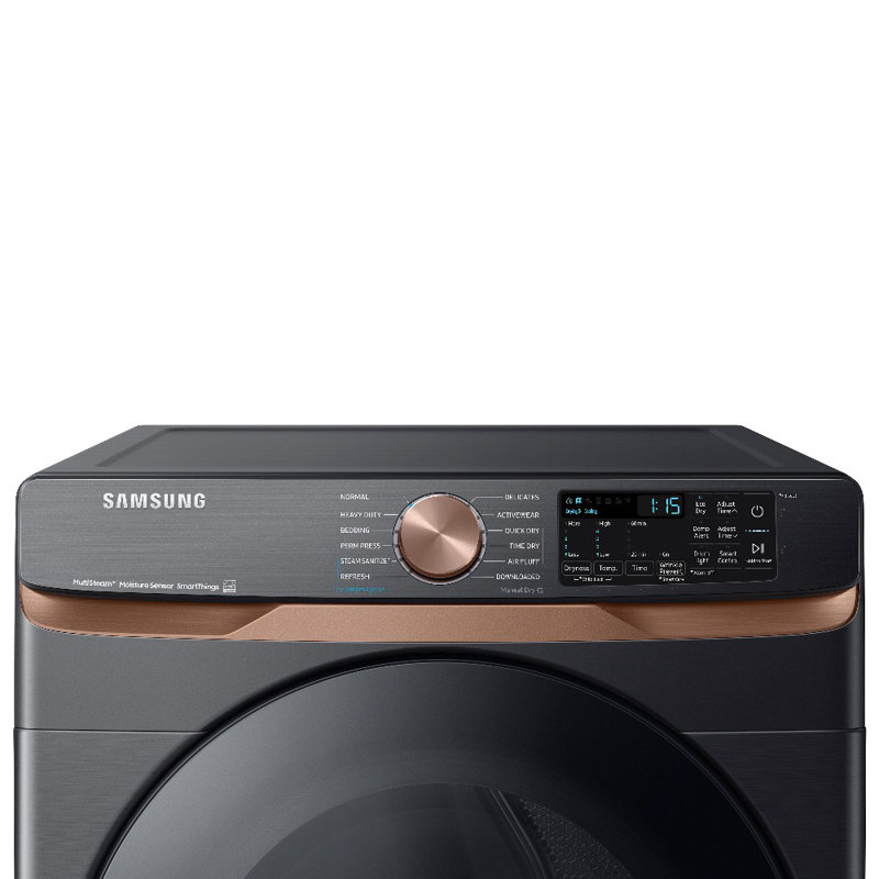Samsung Smart Dryer with Steam Sanitize+, Electric, Brushed Black