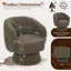 Fauteuil demi-tonneau moderne pivotant à 360 ° avec coussin décoratif Modern-922246524