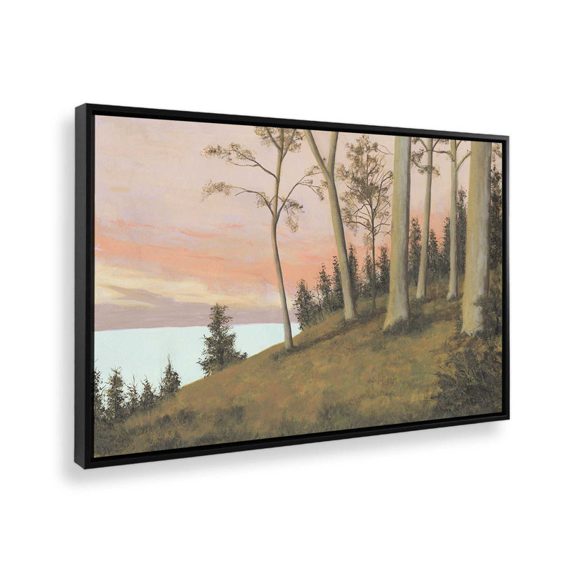 Impression sur toile, "Télécommande Lakeshore I" par Michael Willett, «Floater», reproduction encadrée sans passe-par, Black