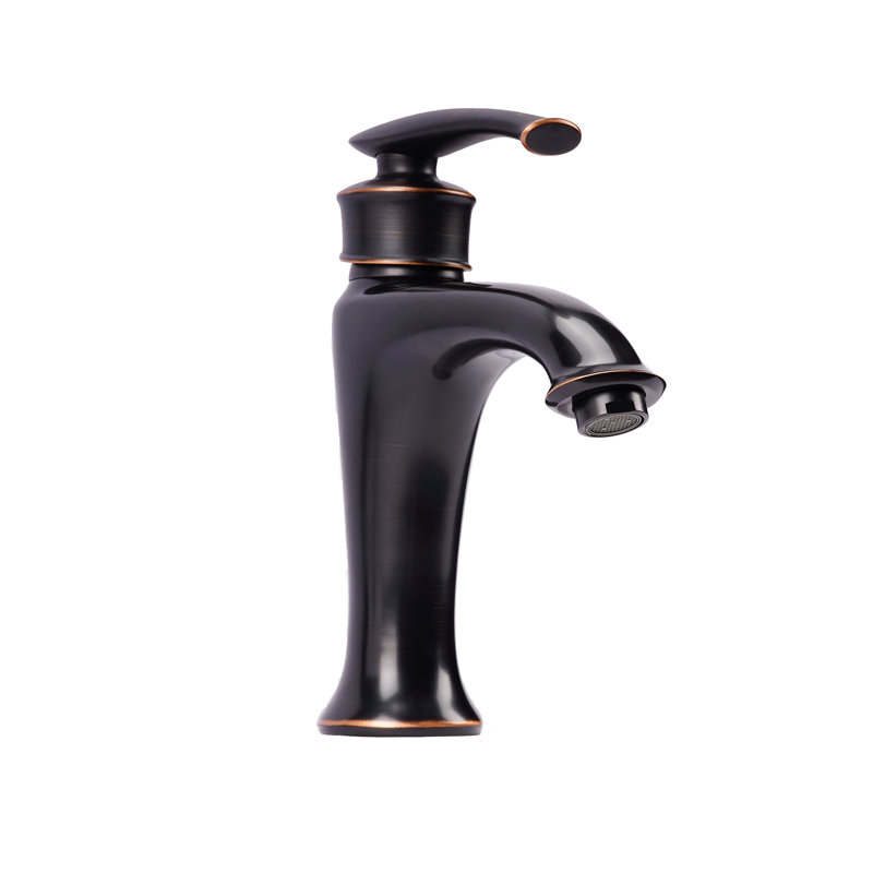 Robinet de salle de bain à un trou, Bronze huilé