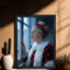Black Framed Vintage Elegant Christmas Grandma Wall Art Retro Style Framed Prints-967161173