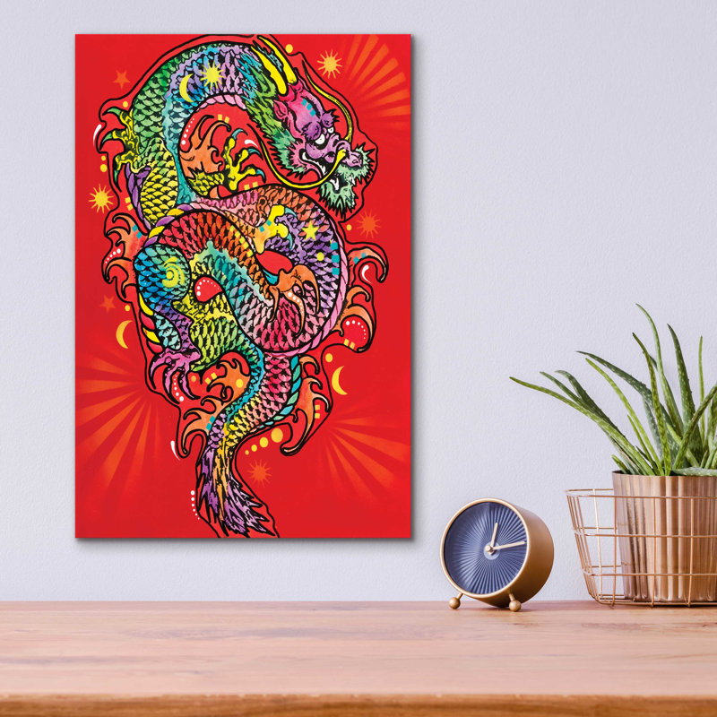 «Red Dragon» par Dean Russo, H 16 po x l 12 po x P 0,13 po