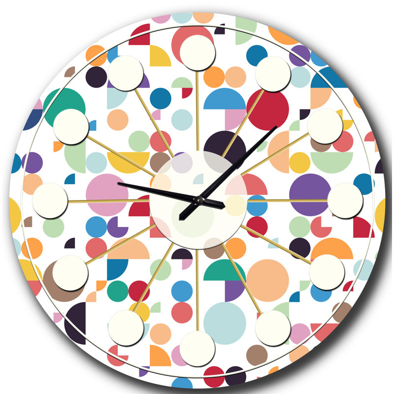 Horloge murale rétro Mid-Century, Moyenne