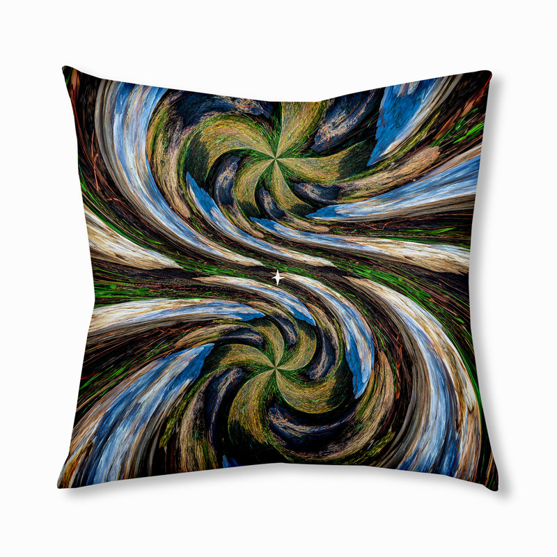 Abstract Reversible Throw Pillow, 30" x 30"