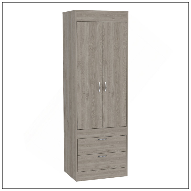 Armoire 2 portes Lisboa - gris clair