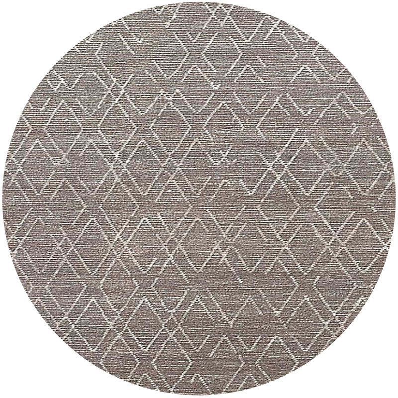 Tapis 100% Mid-Century moderne lavable à la machine 397, Rond 3 pi