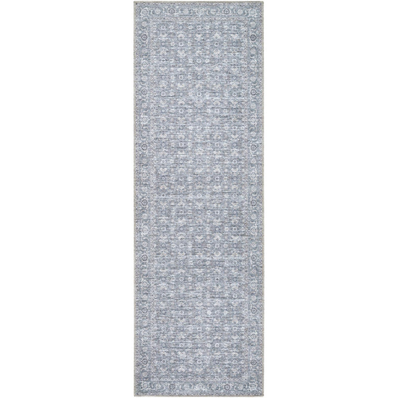 Tapis tissé à la machine Beckett Owens X Livabliss Aureta, Tapis de couloir 2 pi 7 po x 7 pi 10 po, Bleu