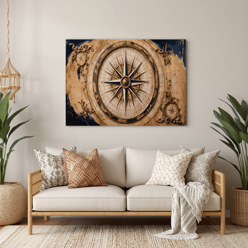 Art mural en métal nautique rétro, H 132 po x l 168 po x P 0,05 po